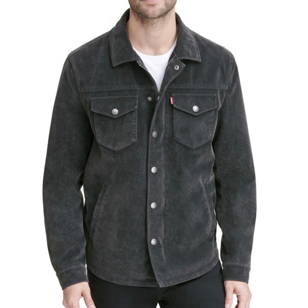 Levi's Trucker Suede Leather Shirt Jacket NWT S